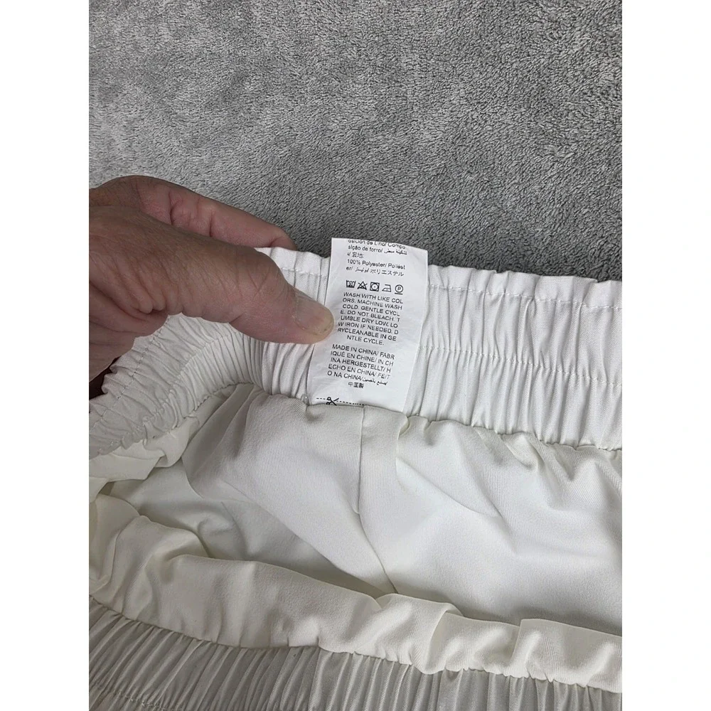 Verdusa White Cotton Bubble Skort / Skirt Size Medium (075)